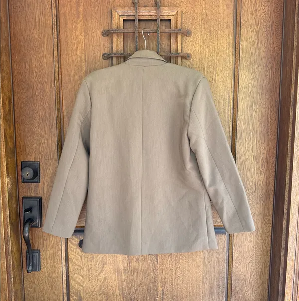 Zara Olive Green Double-Breasted Blazer Size XS - Image 5