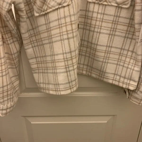 Time And Tru Women's Flannel Plaid Crop Jacket Shirt Shacket Size L 12-14 - Image 9