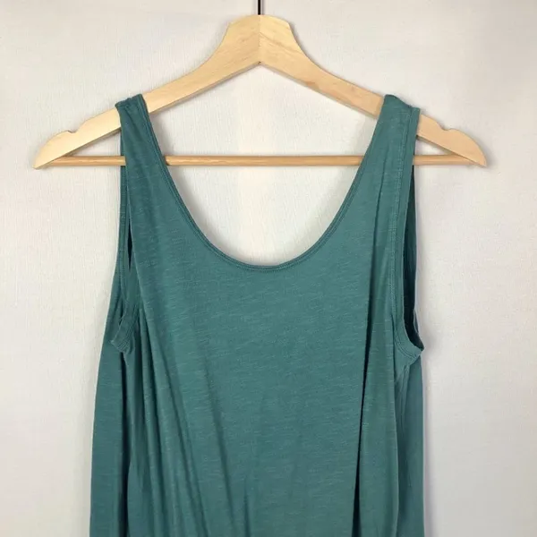 Zara TRF Blue Scoop Neck Sleeveless‎ Pocket Front Cotton Romper S - Image 3