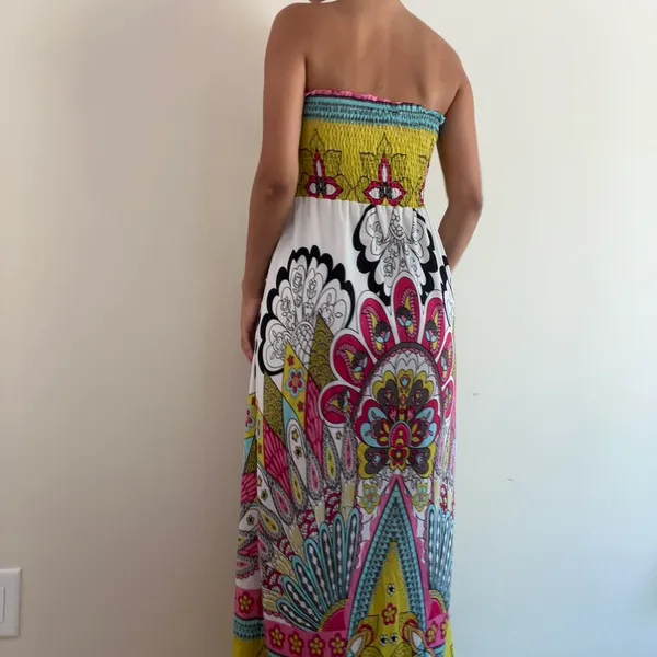 she's cool Tube Top Smocked Maxi Dress Size Small - Image 4