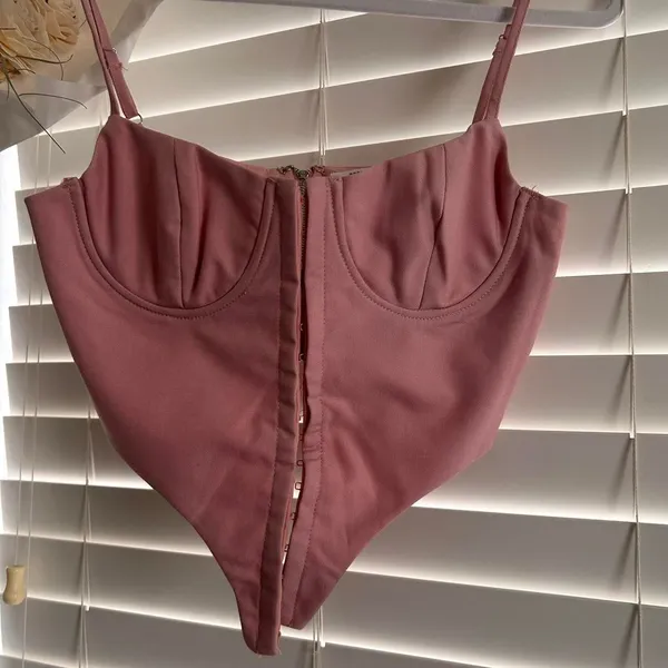 Peppermayo Maggie Pink bustier tank | size 4 nwt coquette romantic - Image 3
