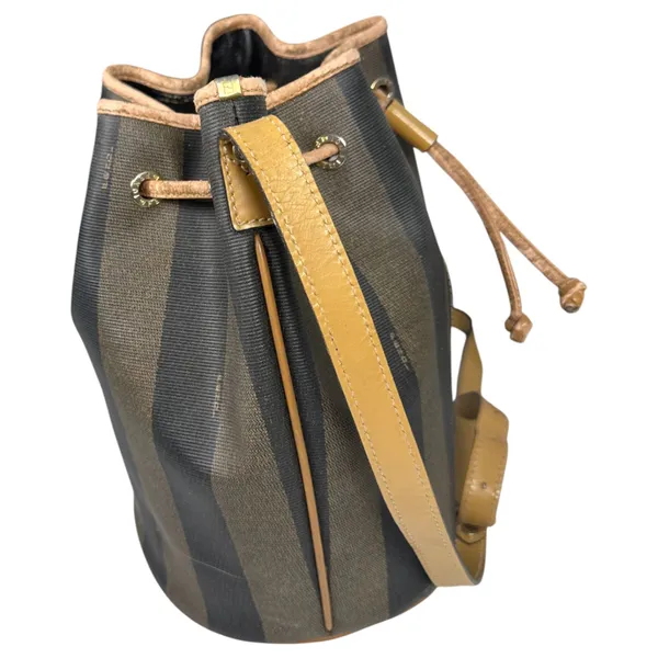 Fendi Vintage Pequin Mon Tresor Bucket Bag Drawstring – FLAWS PROJECT - Image 7