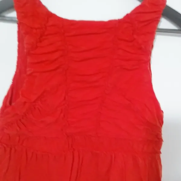 Rio Rao Anthropologie L Red Gathered Top - Image 6