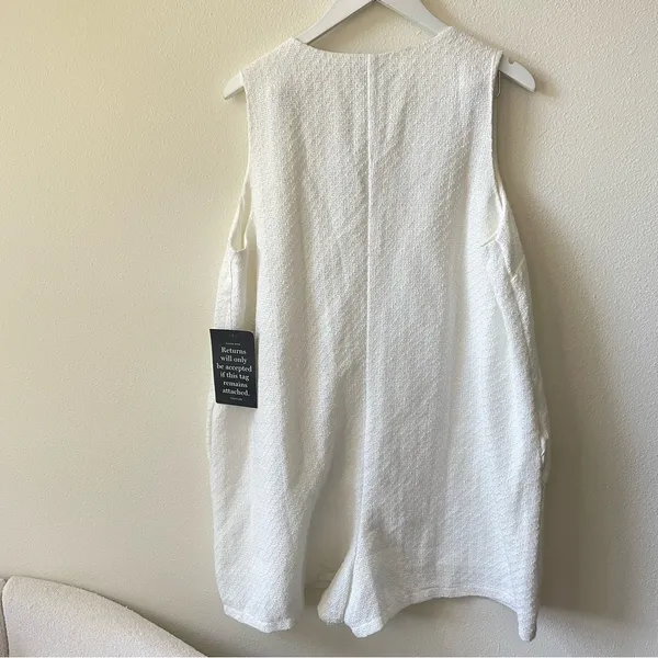 Tuckernuck White Textured Myla Romper in Size XXL - Image 8