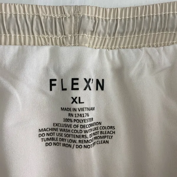 NEW‎ Flex’N women’s tan cream brown lined drawstring pull on athletic shorts XL - Image 6