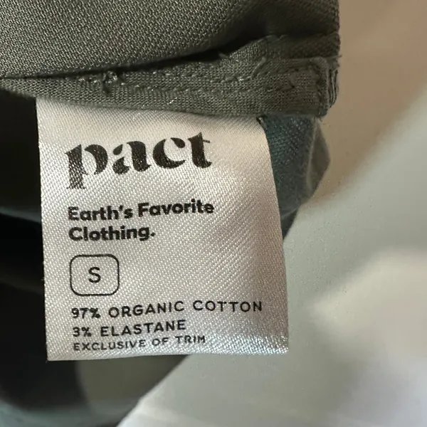 Pact Daily Twill Oversized Organic Cotton‎ Lightweight Jacket Olive Green S - Image 4