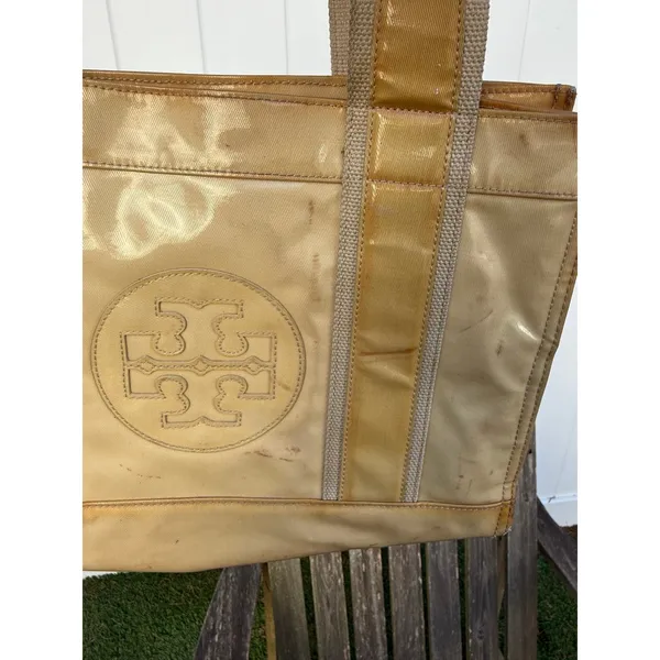 Tory Burch Coated Twill‎ Mini Tory Tote SEE PHOTOS. W - Image 5