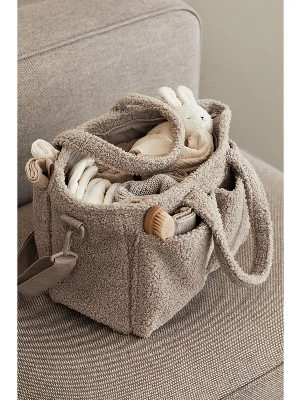 H&M Light Beige Teddy Bag - Image 3