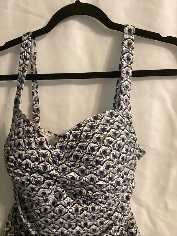Bondeye Australia SZmaybe 14 D/DD Blue White 1Piece SwimSuit Sweetheart Ruched - Image 5