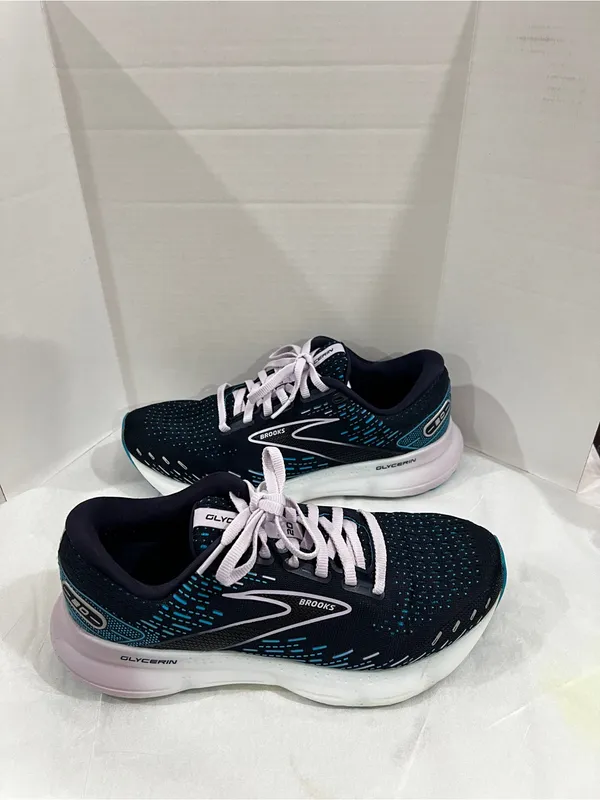 Brooks Women's Glycerin 20 Running Shoes Peacoat/Ocean/Lilac/Navy Size 8.5 Wide - Image 5