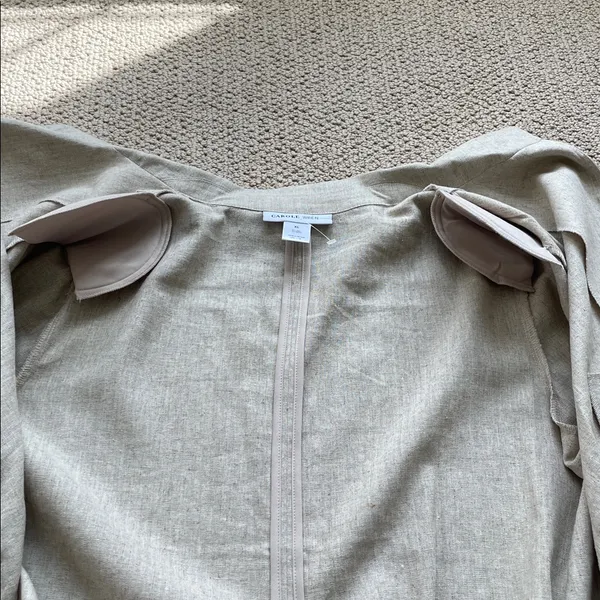 Women's Beige Blazer Tan Size XL - Image 6