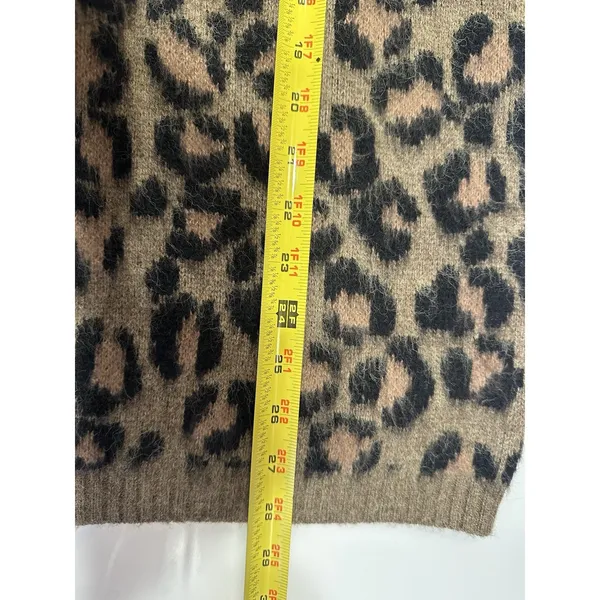 Klesis Leopard Sweater SizeM/L Brown Black Fuzzy Runs Big~Fits Like Oversized XL - Image 5