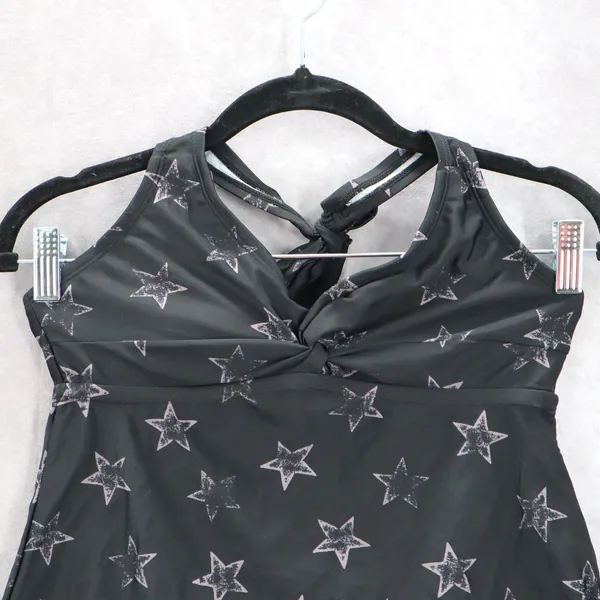 Converse One Star Black Star‎ Halter Tie Beach Boho Fun Swim Tankini Top S Small - Image 3