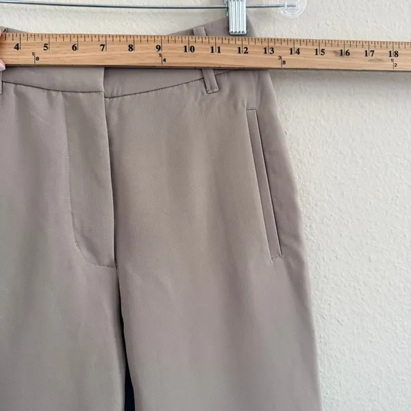 Quince Stretch Straight Leg Trouser Pants‎ Women XS Taupe Brown Minimalist NWT - Image 11