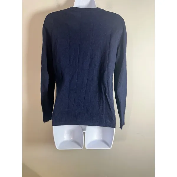 Banana Republic Navy Merino Wool Cashmere Blend Crew Neck Sweater‎ XS Filpucci - Image 5