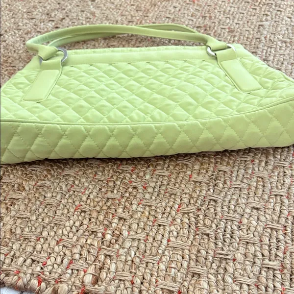 Vera Bradley Quilted Light Lime Shoulder Bag - Image 3