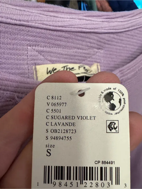 NWT Free People We The Free Total Eclipse Tee - sugared violet - small - Image 8