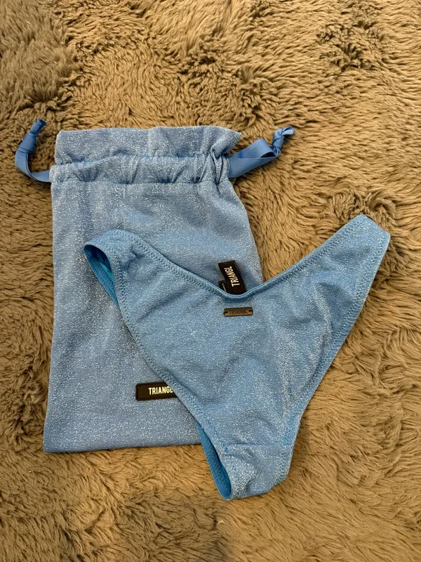 Triangl Sparkle Bikini Bottom Blue XS - Image 4