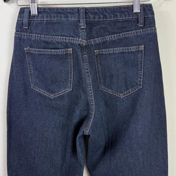 Lioness Alabama Split Hem Dark Wash Straight Leg‎ Denim Jeans Size XS - Image 8