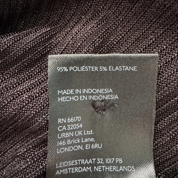 Anthropologie Pilcro Andie Ribbed Spotlight Henley Small Black Metallic Long Sleeve Goth Party - Image 9