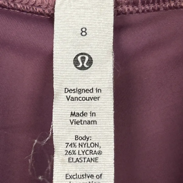 Lululemon Instill High-Rise Leggings Womens 8 Purplish Pink Athletic 25” Stretch - Image 3
