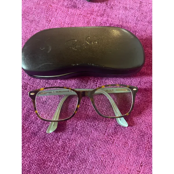 RAY BAN Women's Tortoise Glasses Frames w Light Blue Eyeglasses RB5375 - Image 8