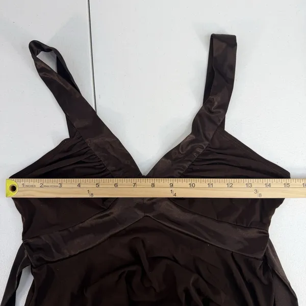 Y2K‎ Babydoll Top Women L Forest Fairy Pixie Festival Boho Sheer Tank Asymmetric - Image 11