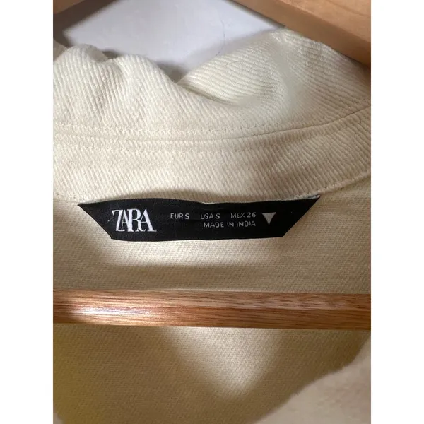 Zara Bloggers‎ Favorite Overshirt Jacket Embroidered Patches Womens Size Small - Image 10