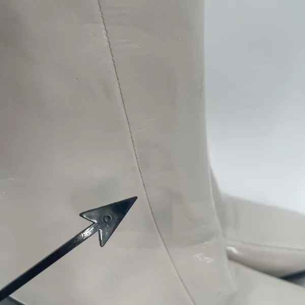 Princess Polly Boots SZ 8 Kia Kiaya Ankle Cream *FLAWS* Bootie Zipper Heel NWOT - Image 2
