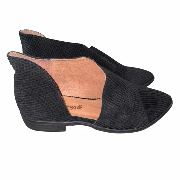 Free People Black Corduroy Royale Flats 36 - Image 5