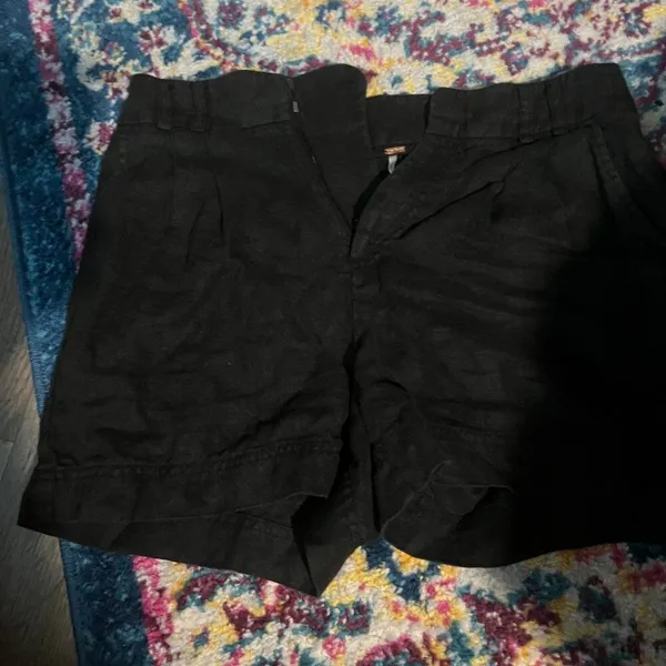 Free People Chelsea Linen Shorts‎ Black Size 0 - Image 7