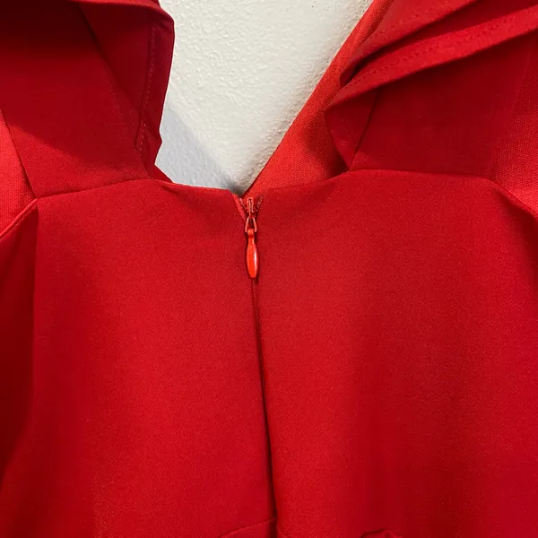 Lulus Divine Darling Red Ruffle Mini‎ Skater Dress Size S Romantic Party Date - Image 4