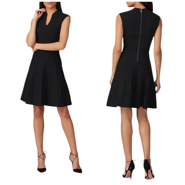 Ted Baker Black Knit Sleeveless Cocktail Dress M - Image 4