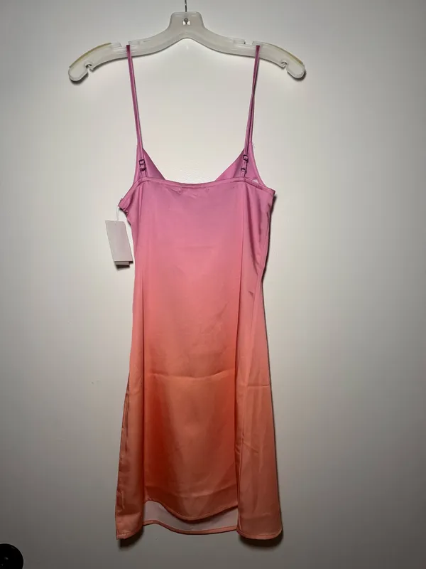 BP Cocktail Satin Mini Slip Dress Pink Orange Ombre XS - Image 2