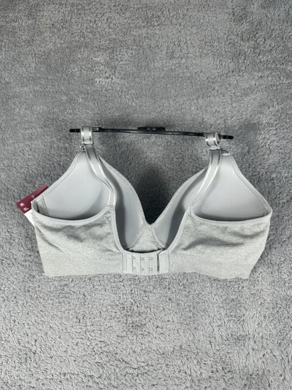 Fruit of the Loom Womens Seamless Wireless T-Shirt Bra Gray Size Small - Image 4