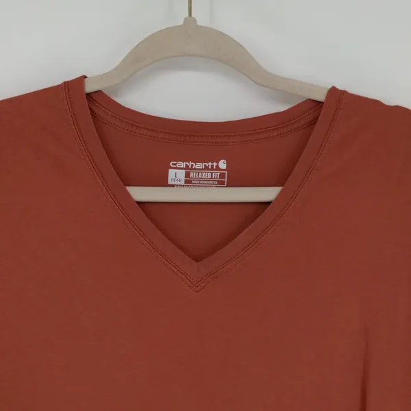 Carhartt Women's Relaxed‎ Fit Tee Shirt Size Large Orange Casual Classic Outdoor - Image 4