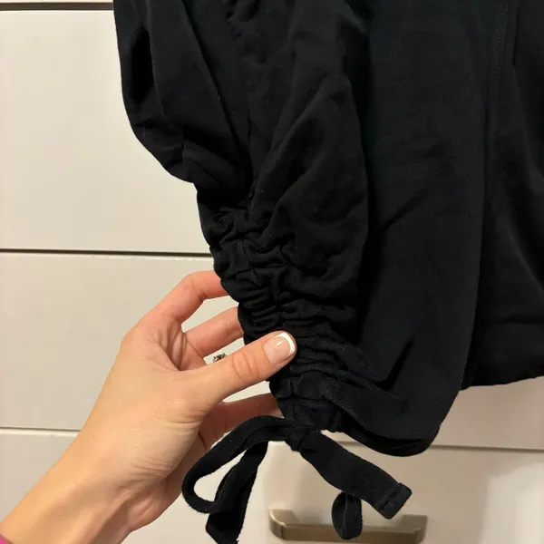 ALL SAINTS Allsaints Ruched Tie-Side Top BLACK - Image 6