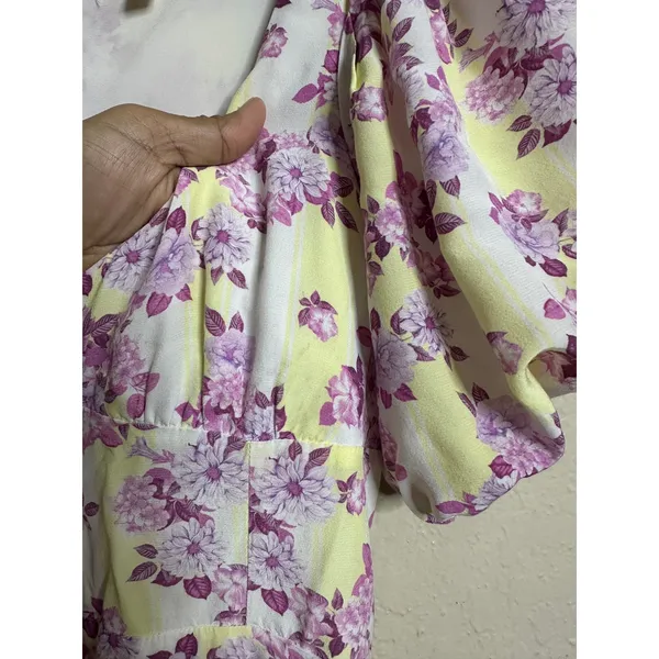 For Love & Lemons Atlanta Mini Dress size XS Floral Purple Yellow - Image 10