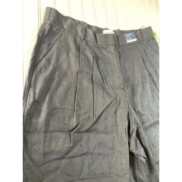 Abercrombie & Fitch Curve Love High Rise Wide Leg Linen Blend Pants Slacks 18S - Image 4