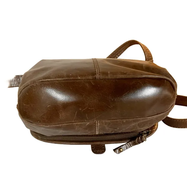 The Sak Brown Distressed Leather W/Calf Hair In Giraffe Print Bag - Image 7