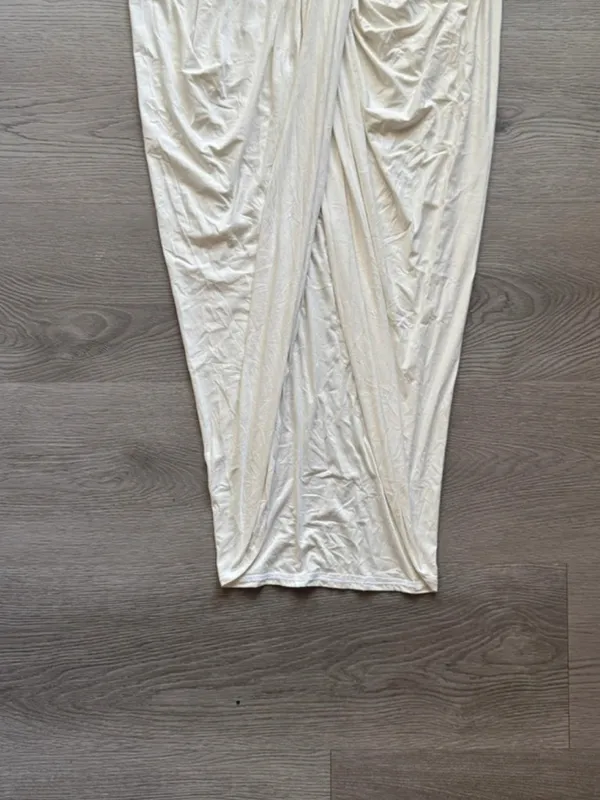CQ by CQ Draped Stretch Skirt White Size L - Image 2
