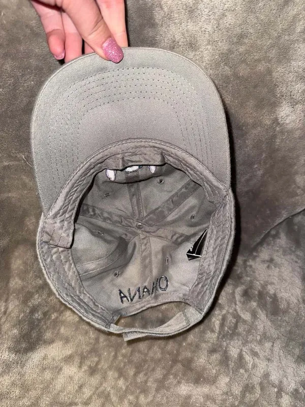 Disney Lilo & Stitch Ohana Embroidered Grey Baseball Dad Hat - Image 5