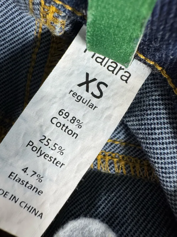 Halara Flex High Waisted Pockets Rolled Hem Wide Leg Washed Casual Jeans Size XS - Image 8