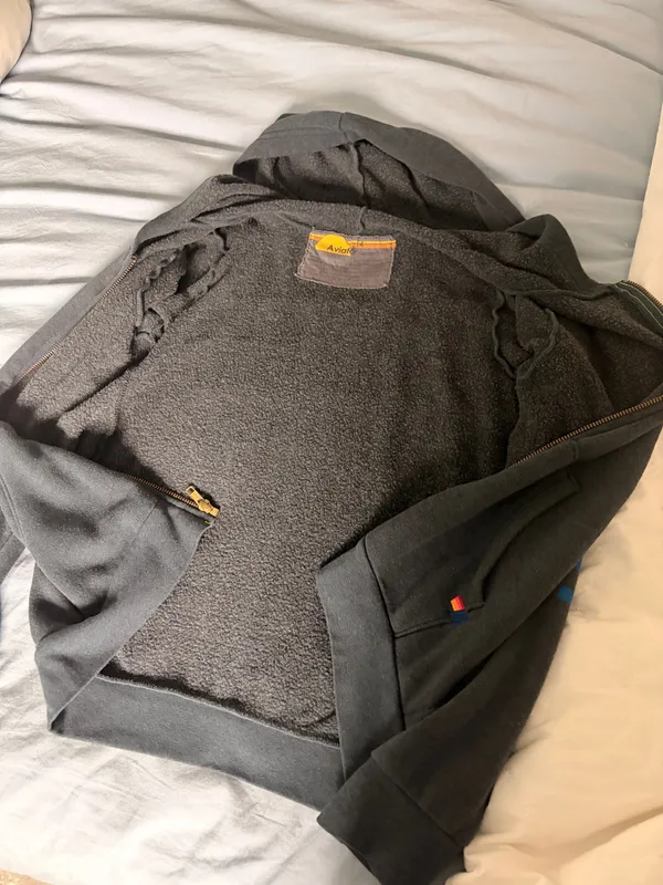 Aviator Nation Hoodie Zip-Up Dark Grey 14 - Image 3