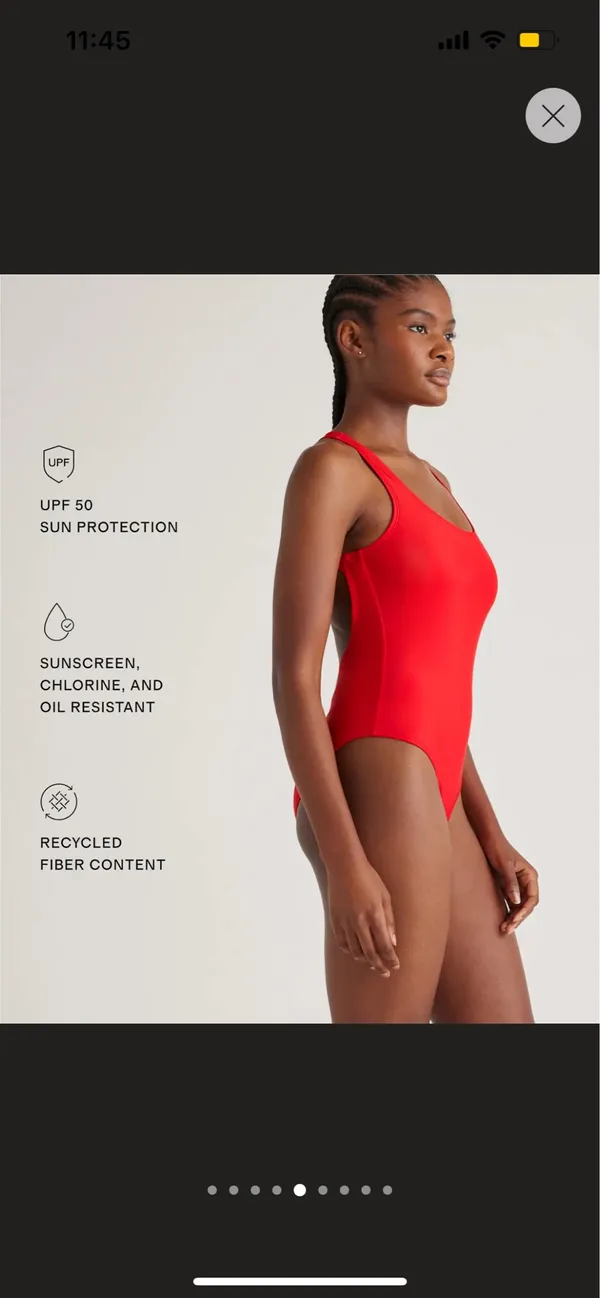 New Quince Italian Cross-Back One-PieceSwimsuit Size Medium MSRP $49 - Image 4