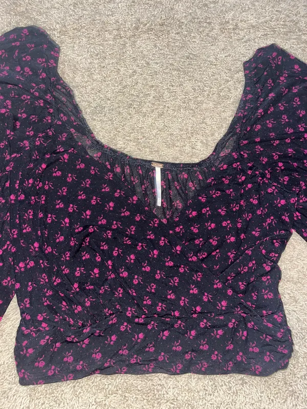 Free People Mesh Long Sleeve Top - Image 4