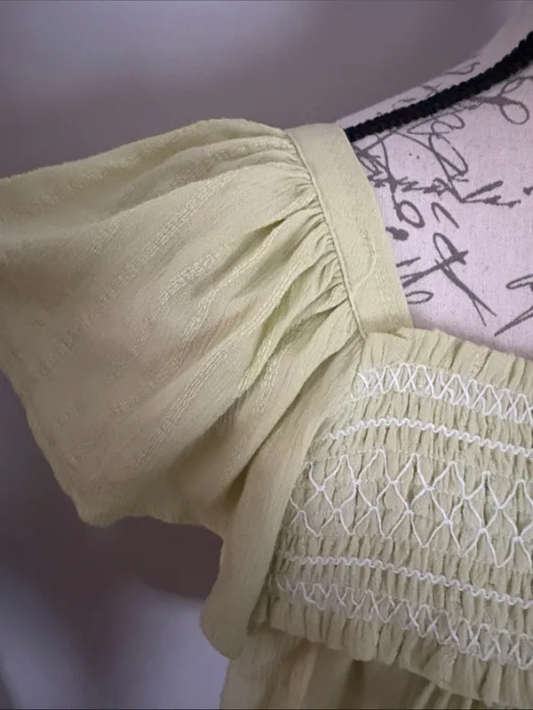 Maurices - Large- Light Green Smocked Off-Shoulder Tunic Top - Image 3