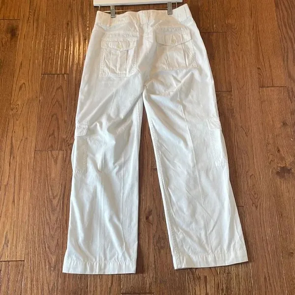 Saks 5th Avenue Threads white cotton cargo pants size 6 - Image 8