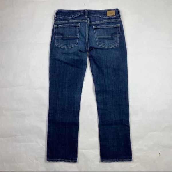 American Eagle Stretch Artist Crop‎ Jean Dark Was Denim Womens Size 0 - Image 7