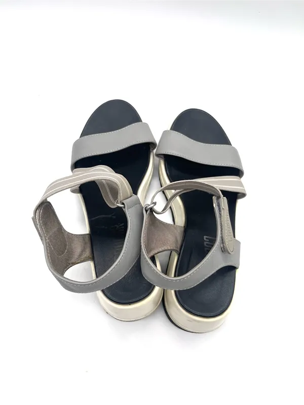 Cougar Platform Sport Sandal in Gray and Cream - Image 2